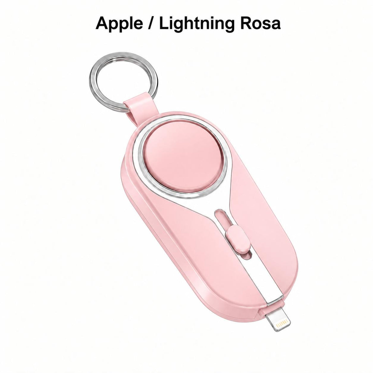 Mini Carregador Emergencial 2 em 1 Portátil com Chaveiro – iPhone ou Android