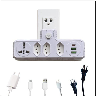 Adaptador de tomada portátil com entrada USB Tipo-C da Vapto