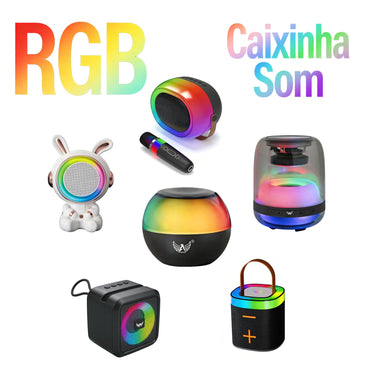Caixa de som Bluetooth Altomex com luz RGB e tecnologia TWS da Vapto