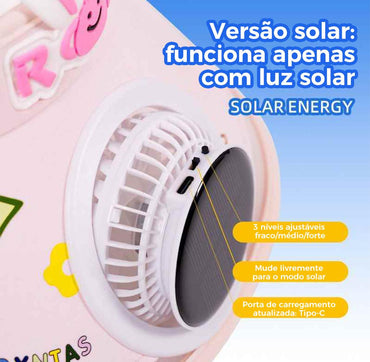 Chapéu infantil Altomex com ventilador solar e carregamento USB da Vapto