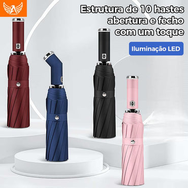 Guarda-chuva dobrável automático Altomex com luz LED e proteção UV da Vapto