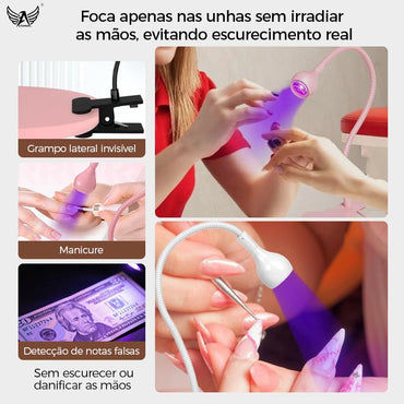 Lâmpada LED Altomex para unhas com secagem rápida e terapia de luz da Vapto