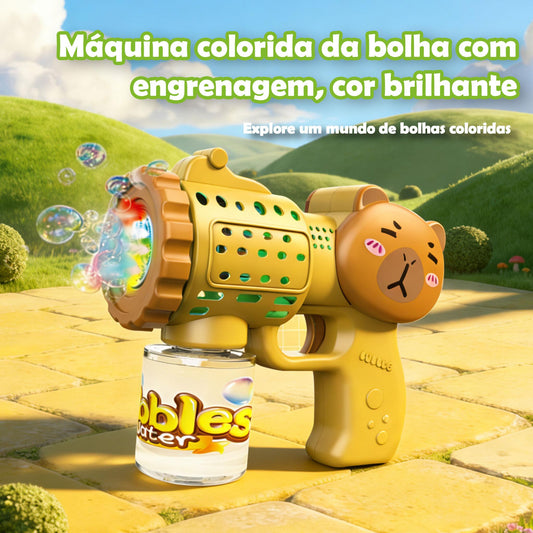 Máquina elétrica portátil de bolhas de sabão para crianças da Vapto