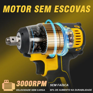 Parafusadeira de impacto sem fio de 48 V com conjunto de soquetes da Vapto