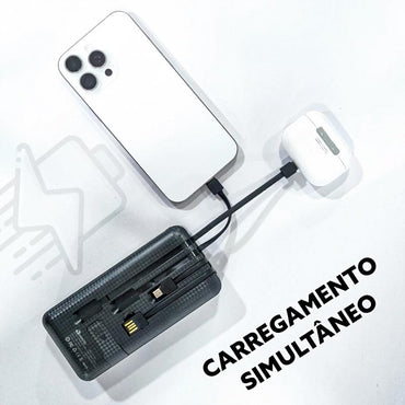 Power bank portátil de 20.000 mAh com carregamento rápido da Vapto
