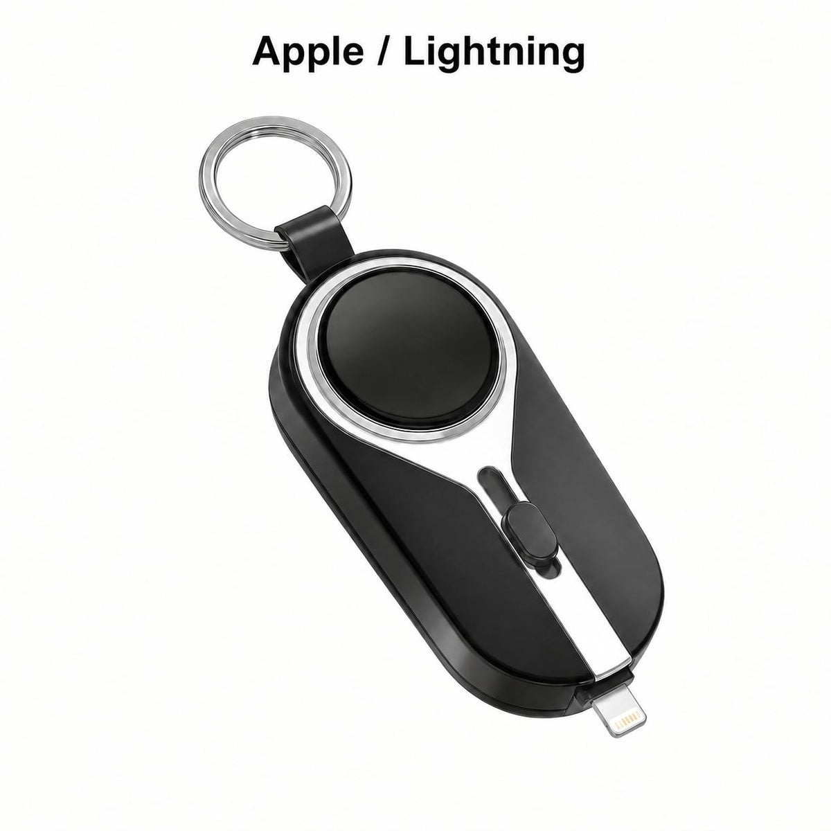 Mini Carregador Emergencial 2 em 1 Portátil com Chaveiro – iPhone ou Android