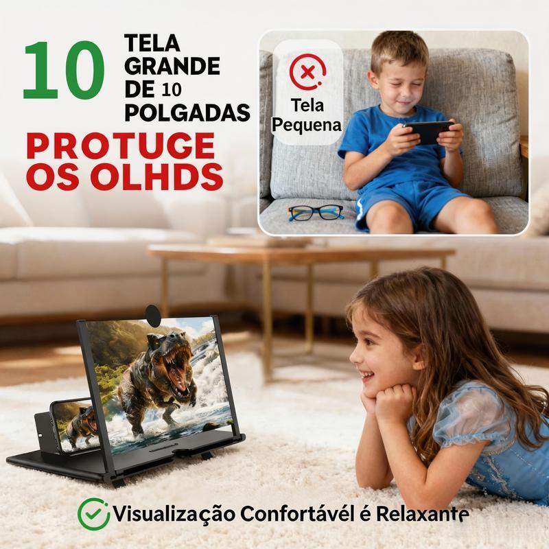 Amplificador de Tela para Celular 12" 3D HD Dobrável