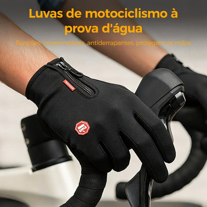 Luva de Ciclismo Térmica Reforçada Corta-Vento com Toque na Tela