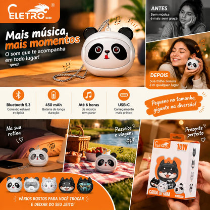Mini Caixa de Som Bluetooth Cartoon 10W Bluetooth 5.3