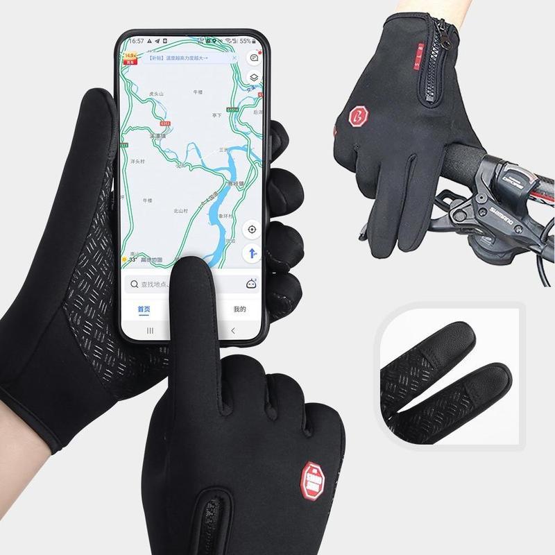 Luva Masculina de Ciclismo para Inverno com Forro Térmico e Impermeável