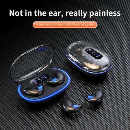 Fone de Ouvido Bluetooth TWS Intra-Auricular para Dormir com Display LED