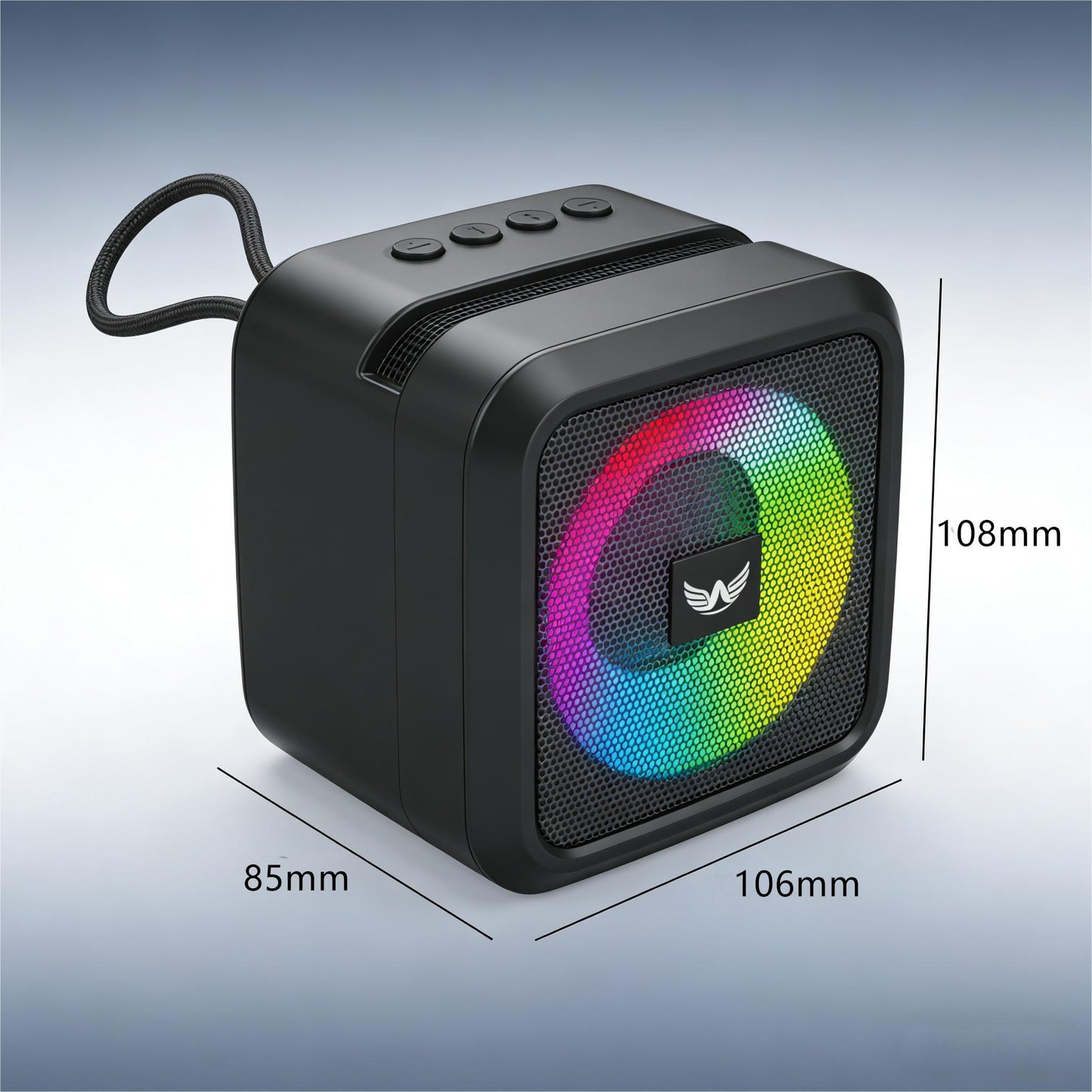 Caixa de Som Bluetooth Altomex - com Luzes RGB e Função TWS