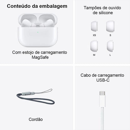 Fone de Ouvido Bluetooth A6 Pro Esportivo Intra-Auricular com Cancelamento de Ruído