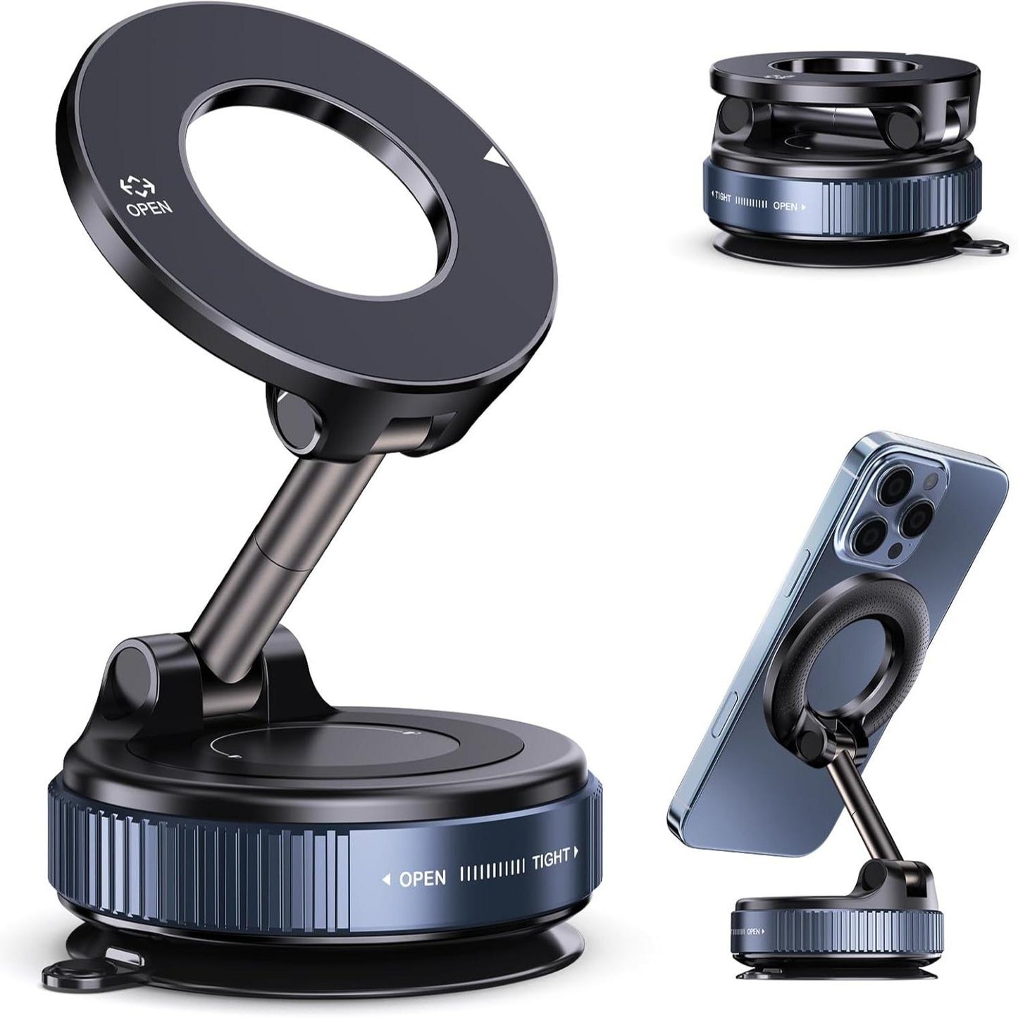 Altomex Suporte Magnético Forte para Celular com Ventosa Dobrável 360° Universal