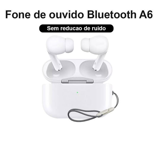 Fones de Ouvido Bluetooth A6 PRO - Esportivos com Cancelamento de Ruído