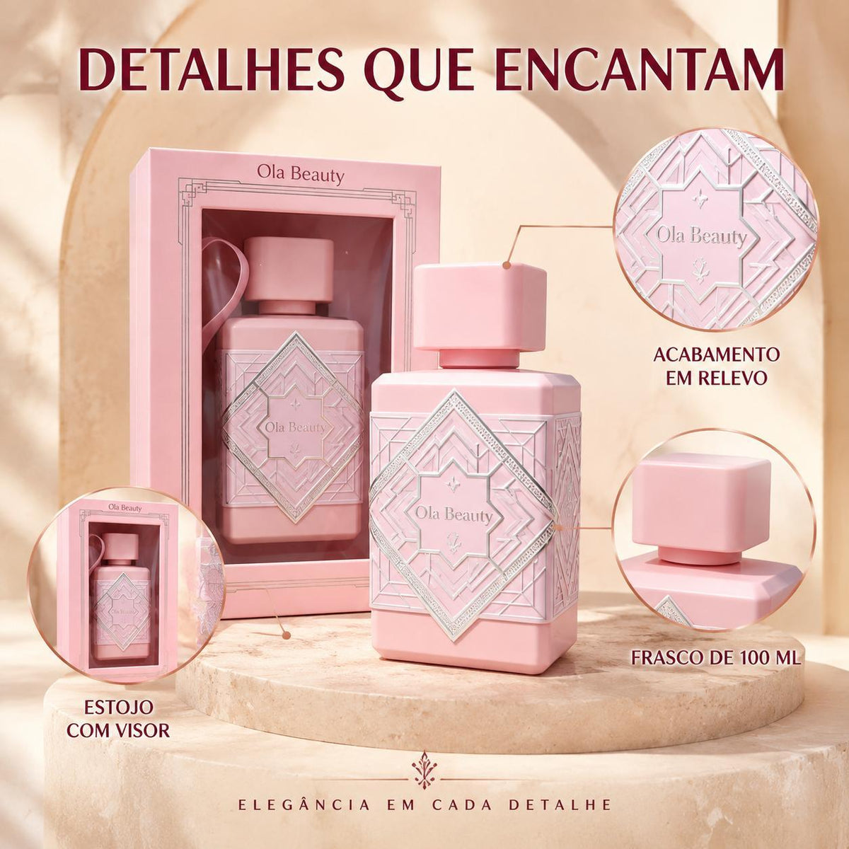 Perfume Árabe Feminino Ola Beauty 30ml e 100ml – 8 Fragrâncias Doces, Florais e Amadeiradas