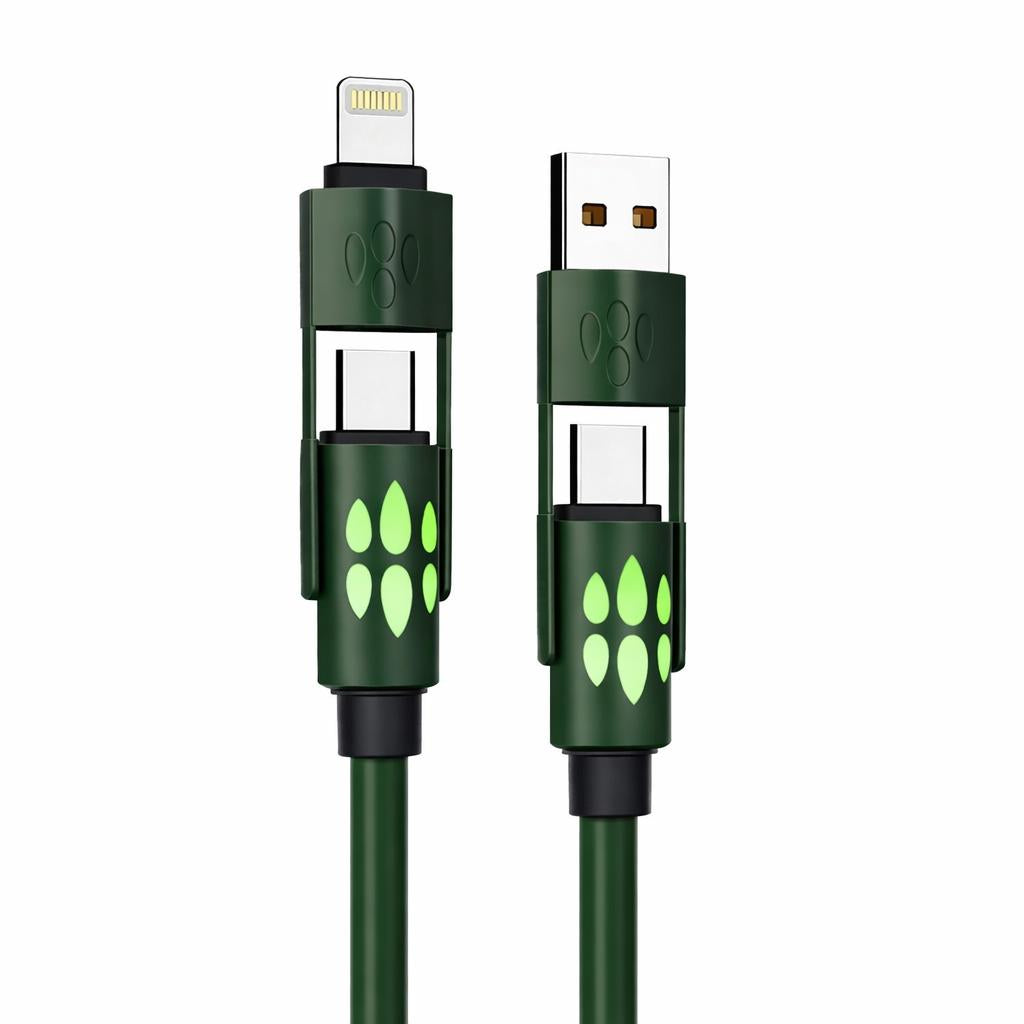 Cabo de Carregamento Rápido 4 em 1 com Aroma Integrado e Conectores USB