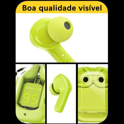 Altomex Fone de Ouvido Bluetooth TWS Estéreo com Visor Digital e Cancelamento de Ruído
