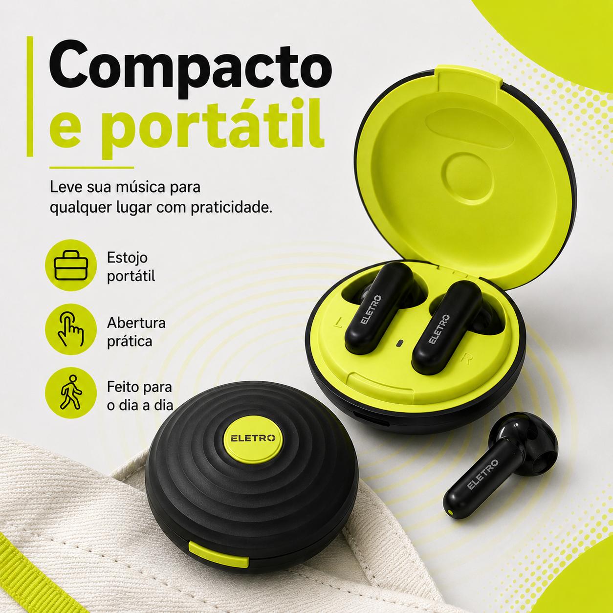 ELETRO Cancelamento ativo de ruído Fone De Ouvido Bluetooth 5.3 Sem Fio Esportivo Premium,Versão Premium Atualizada com IA 【BD】