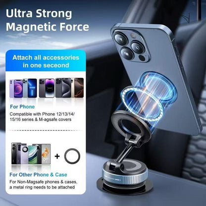 Altomex Suporte Magnético Forte para Celular com Ventosa Dobrável 360° Universal