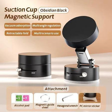 Suporte Magnético para Celular com Ventosa a Vácuo Dobrável 360°
