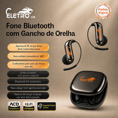 Fone Bluetooth Esportivo Open-Ear ELETRO com IA e Tradução