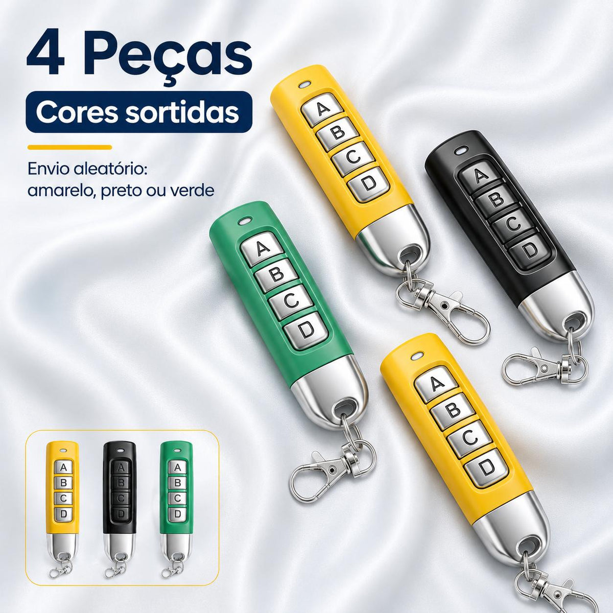 Controle Remoto Copiador ELETRO 433,92MHz para Portão – 4 Botões