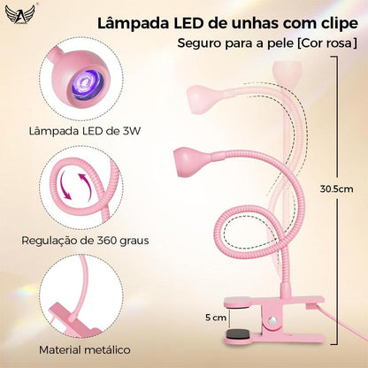Altomex Lâmpada LED para Unhas com Secagem Rápida e Terapia de Luz