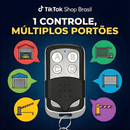Controle Remoto Copiador ELETRO 433,92MHz para Portão – 4 Botões