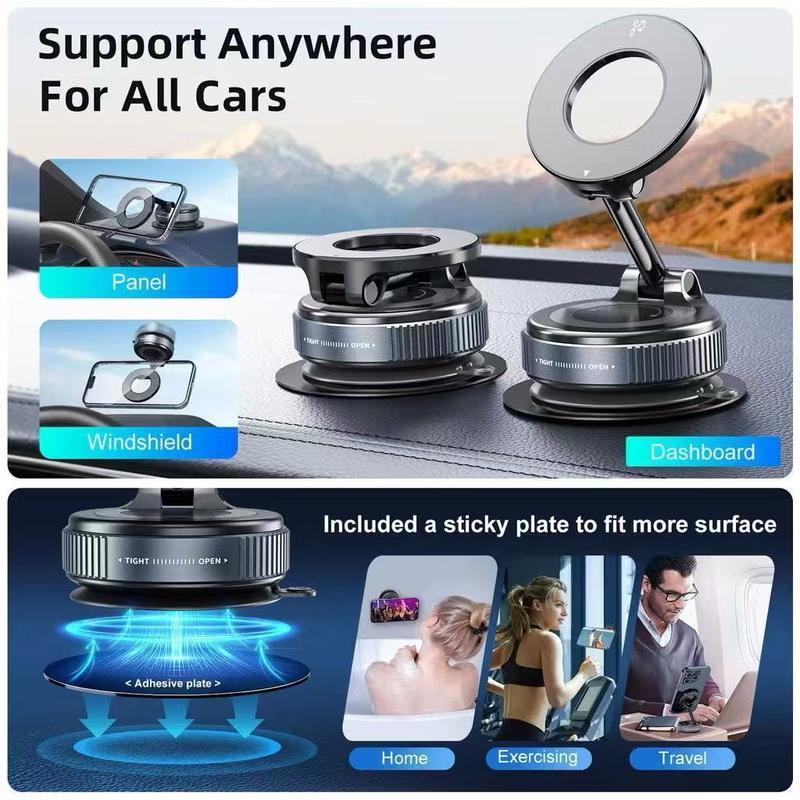 Altomex Suporte Magnético Forte para Celular com Ventosa Dobrável 360° Universal