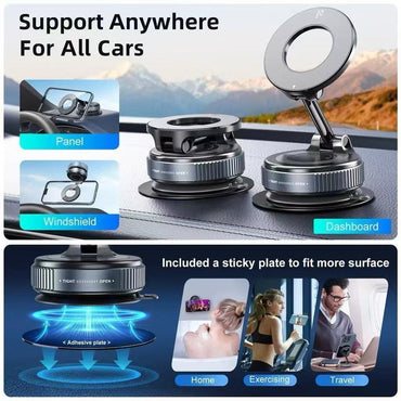 Altomex Suporte Magnético Forte para Celular com Ventosa Dobrável 360° Universal