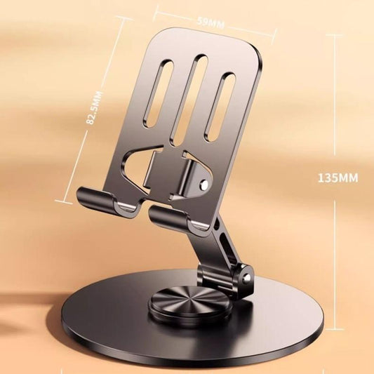 Suporte de Mesa Giratório 360° em Alumínio para Celular e Tablet