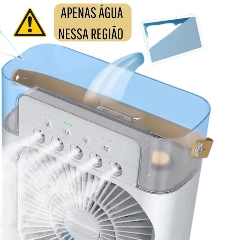 Mini Ventilador Portátil USB com Umidificador Recarregável para Mesa（Aleatório）