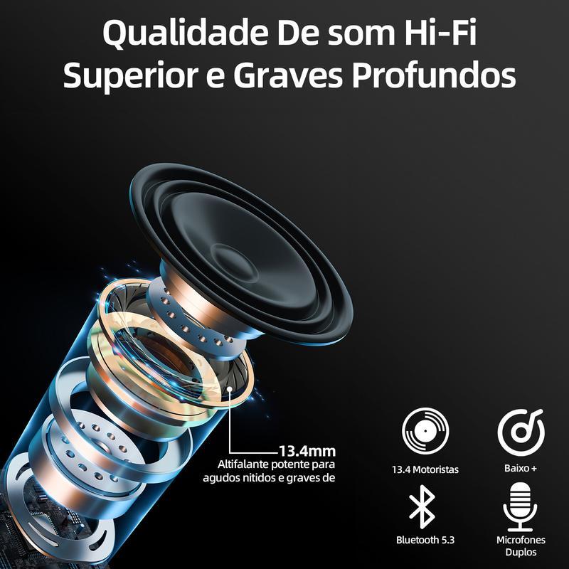 Fones de Ouvido Bluetooth BettDow J201 - Estéreo com Suporte Anti-Perda