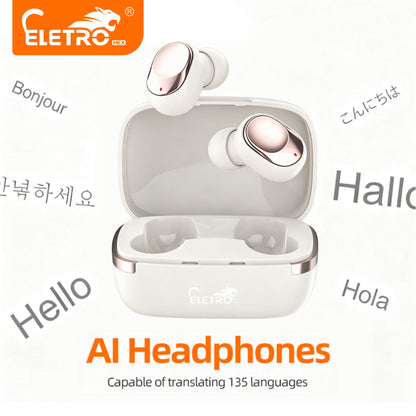 ELETRO Fone Bluetooth A6S Pro com Cancelamento de Ruído e À Prova D'Água