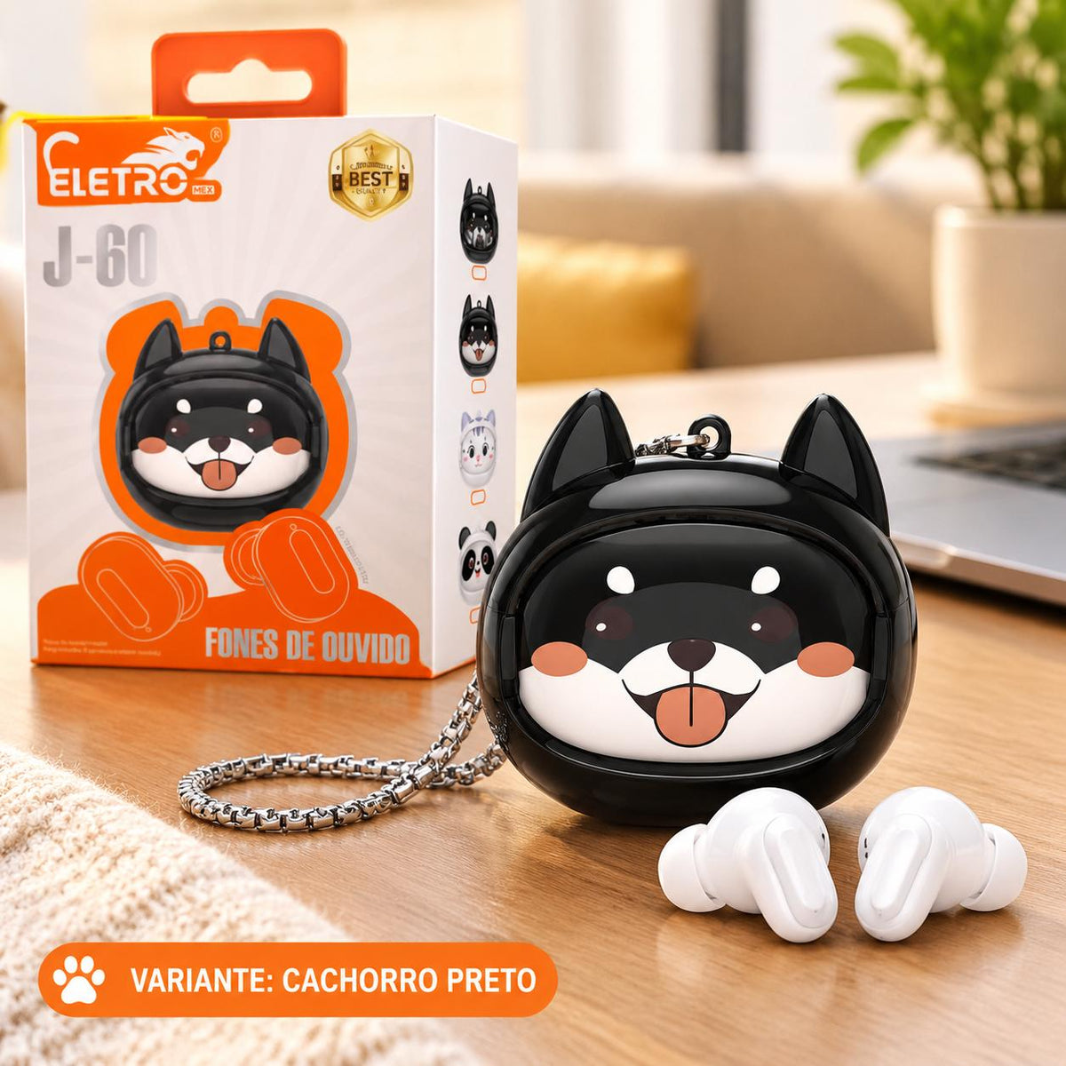 Fone Bluetooth Panda TWS 5.3 com Microfone e Cancelamento de Ruído