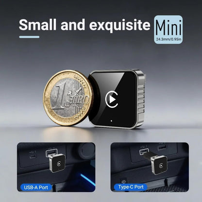 Adaptador CarPlay Mini sem fio com Bluetooth 5.0 para veículos compatíveis da Vapto