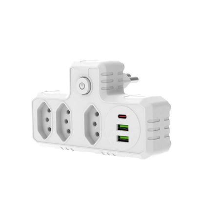 Adaptador de tomada portátil com entrada USB Tipo-C da Vapto