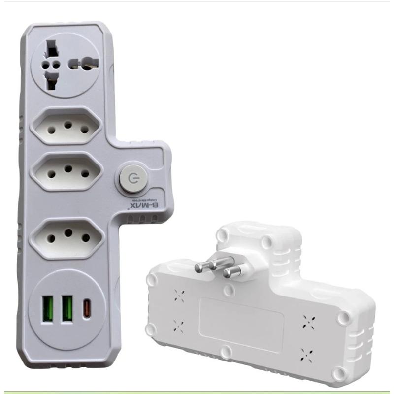 Adaptador de tomada portátil com entrada USB Tipo-C da Vapto
