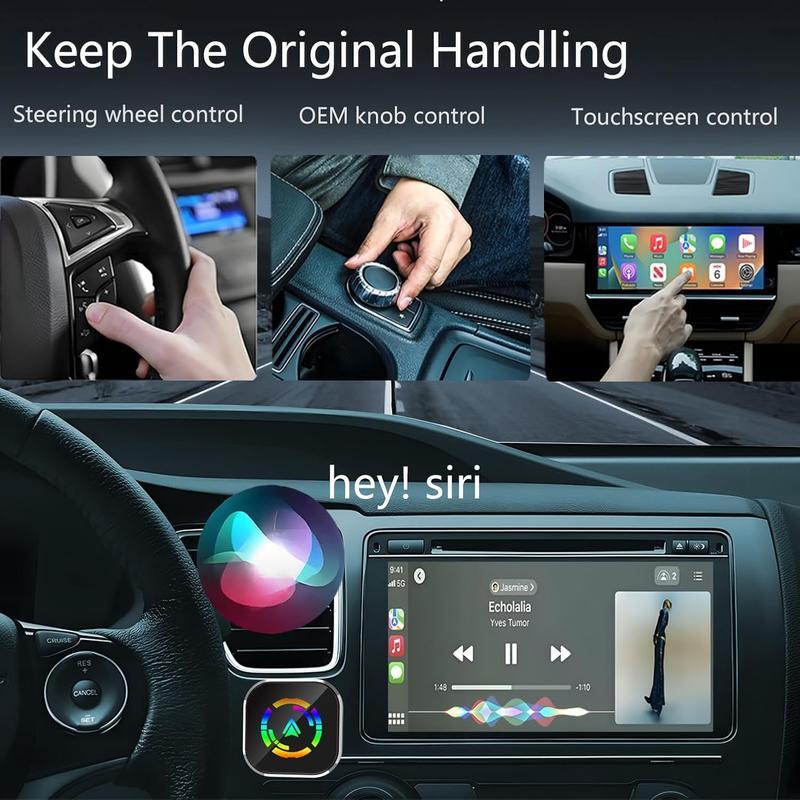 Adaptador sem fio CarPlay e Android Auto com instalação Plug and Play da Vapto