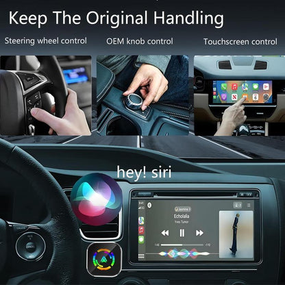 Adaptador sem fio CarPlay e Android Auto com instalação Plug and Play da Vapto