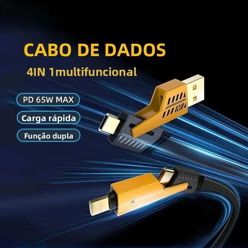 Cabo Altomex 4 em 1 com carregamento rápido e conector USB Tipo-C da Vapto