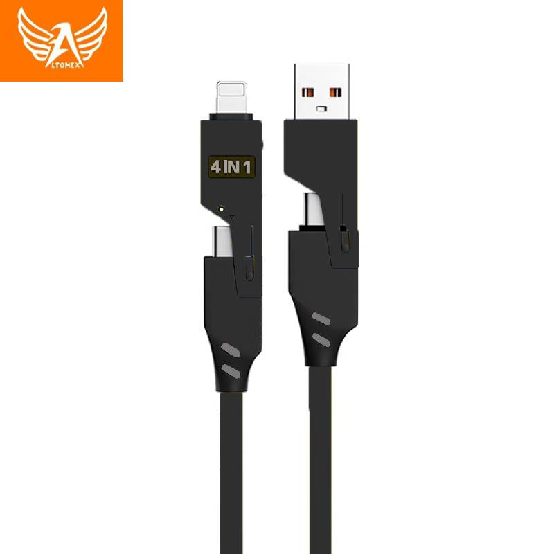 Cabo Altomex 4 em 1 com carregamento rápido e conector USB Tipo-C da Vapto