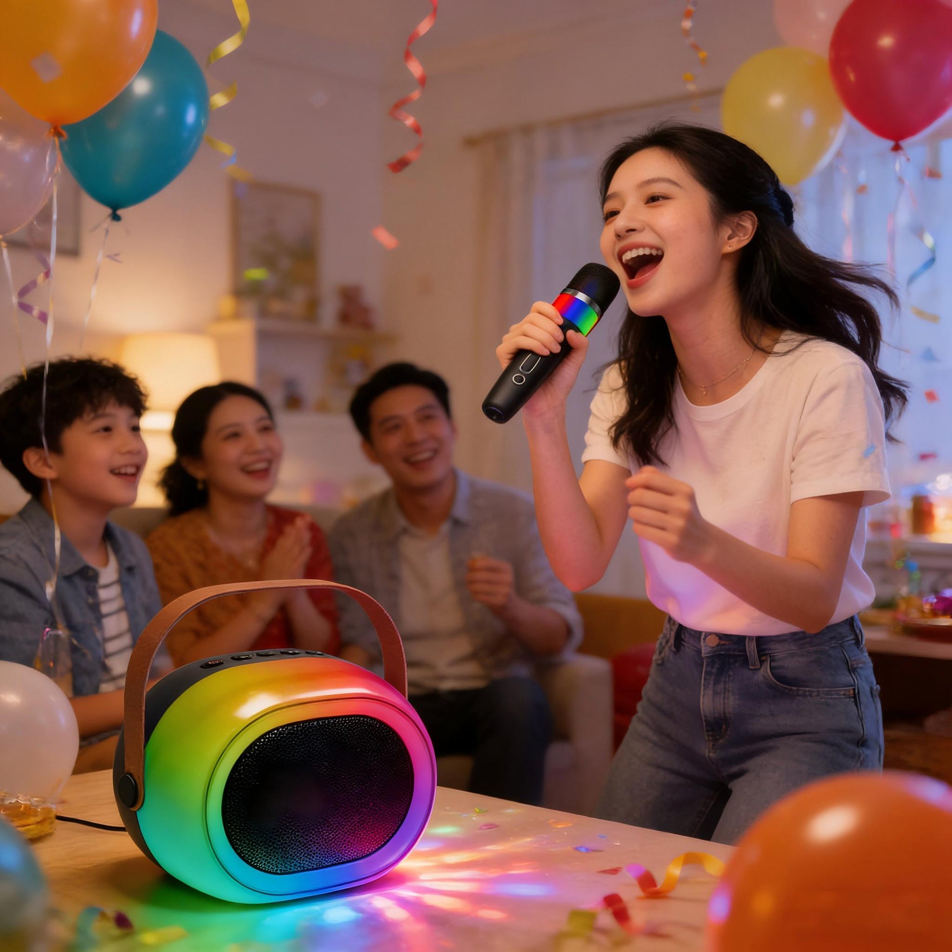 Caixa de som Bluetooth Altomex com luz RGB e tecnologia TWS da Vapto