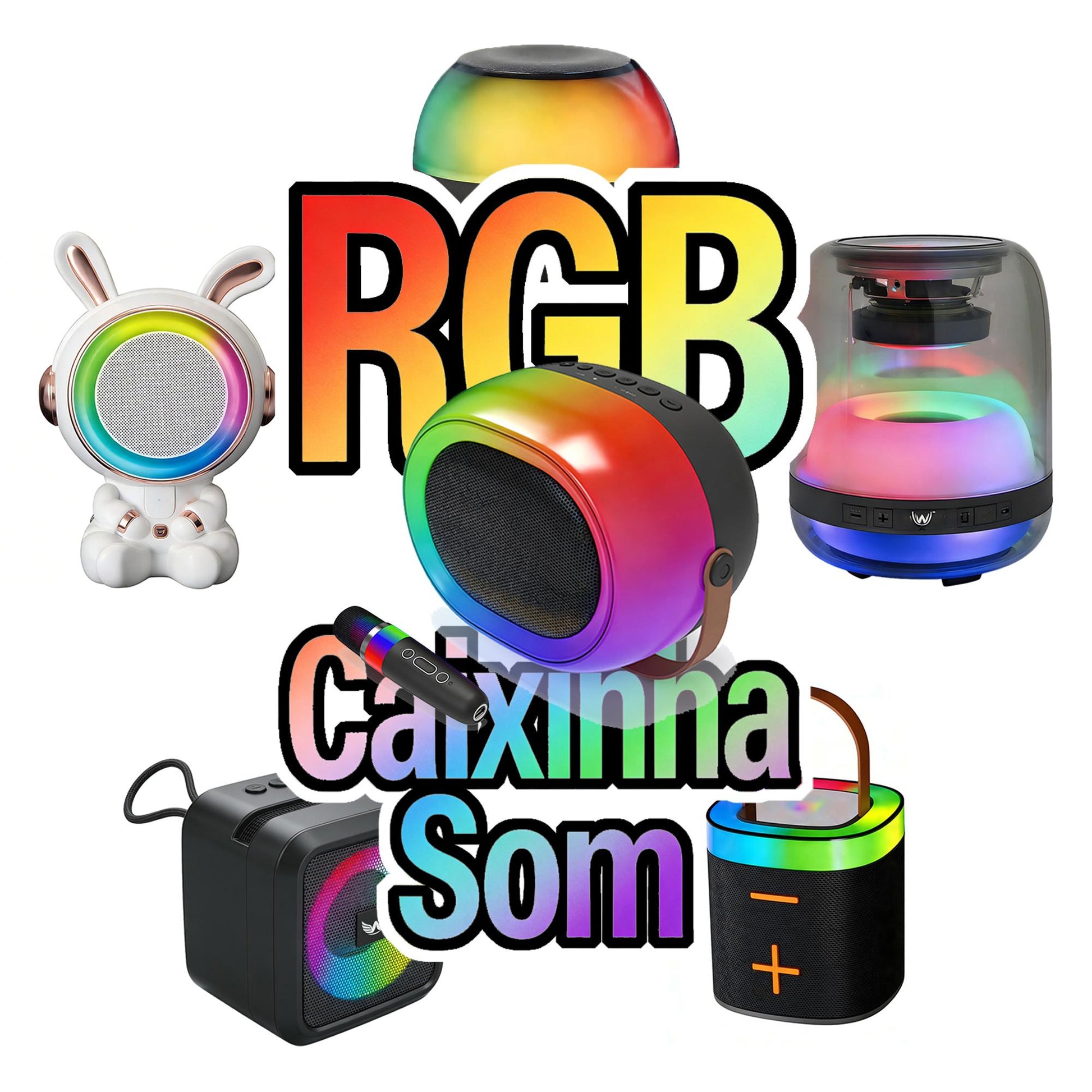 Caixa de som Bluetooth Altomex com luz RGB e tecnologia TWS da Vapto