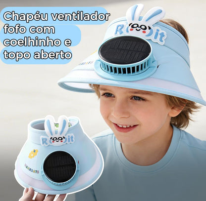 Chapéu infantil Altomex com ventilador solar e carregamento USB da Vapto