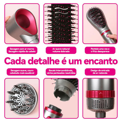 Escova secadora e modeladora profissional Altomex 4 em 1 para secar e estilizar os cabelos da Vapto