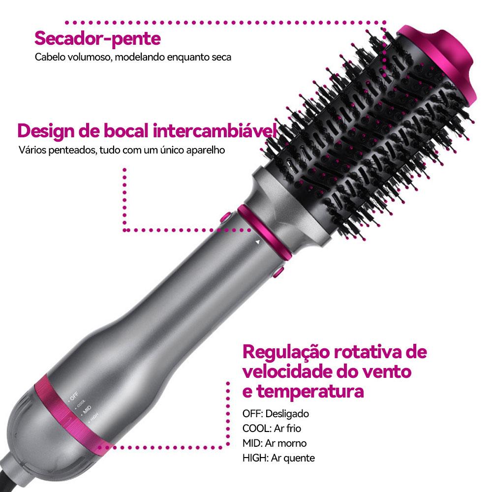 Escova secadora e modeladora profissional Altomex 4 em 1 para secar e estilizar os cabelos da Vapto