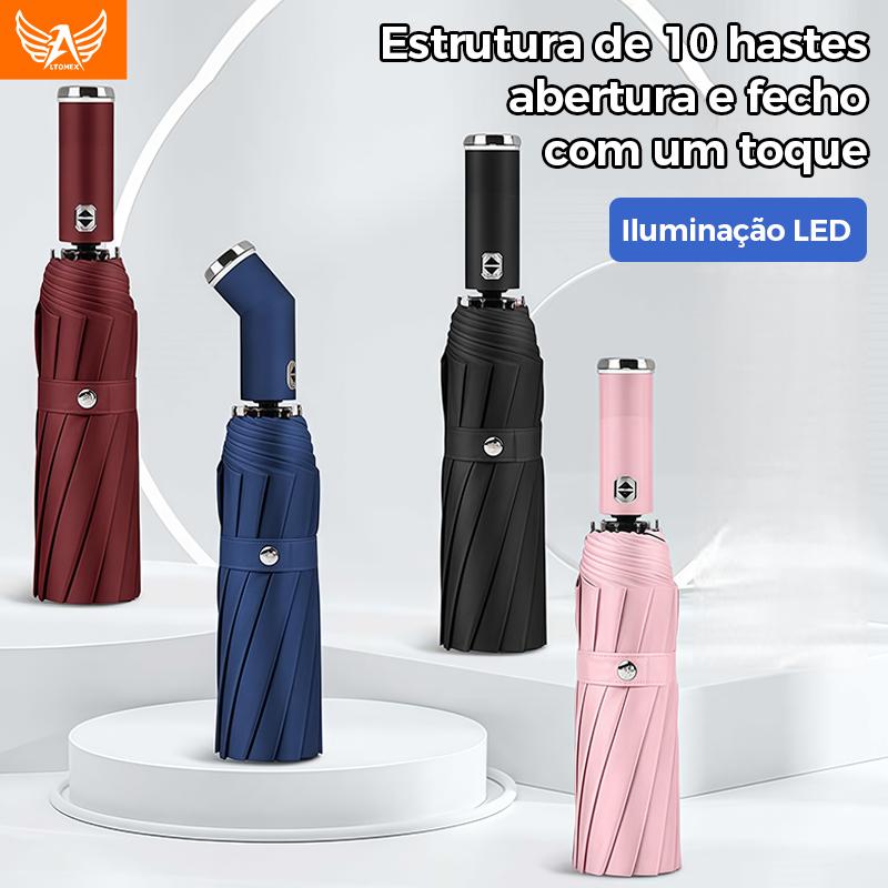 Guarda-chuva dobrável automático Altomex com luz LED e proteção UV da Vapto