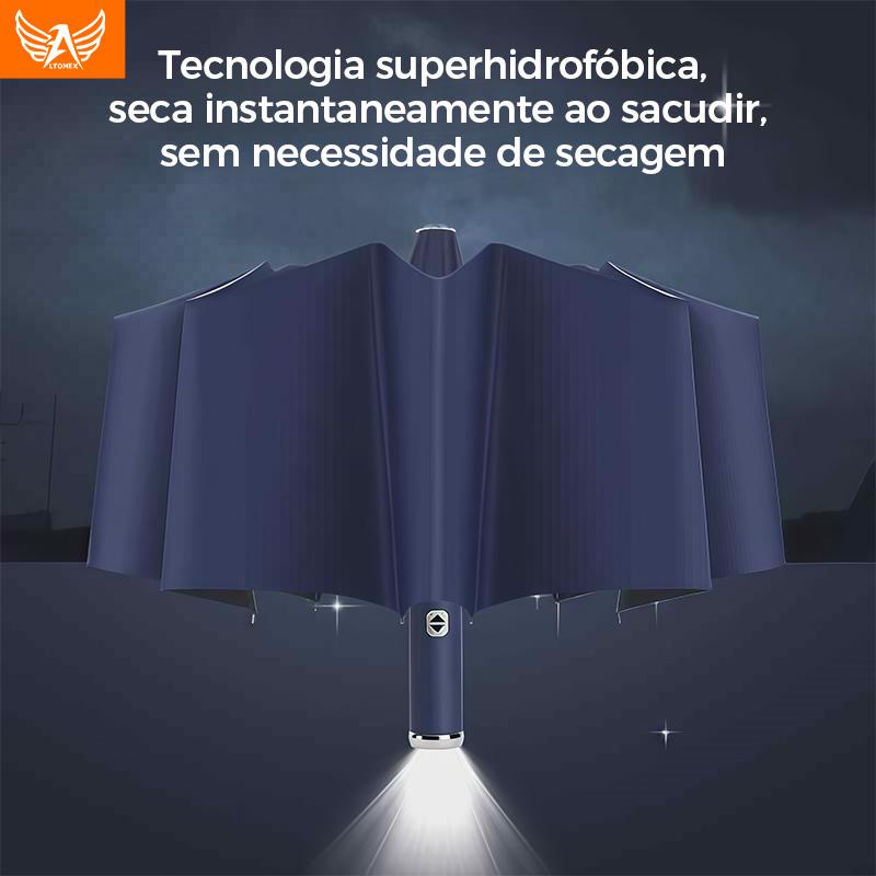 Guarda-chuva dobrável automático Altomex com luz LED e proteção UV da Vapto